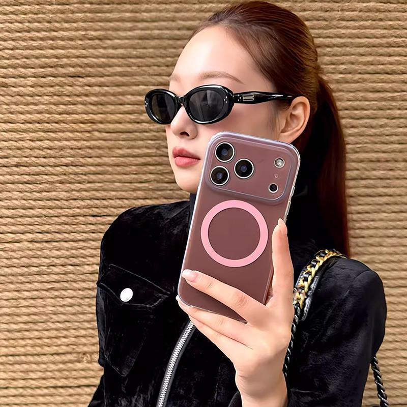 Ins Fashion Colorful For MagSafe Phone Case For iPhone 17 Pro Max 16 15 14 13 Magnetic Wireless Charge Back Cover