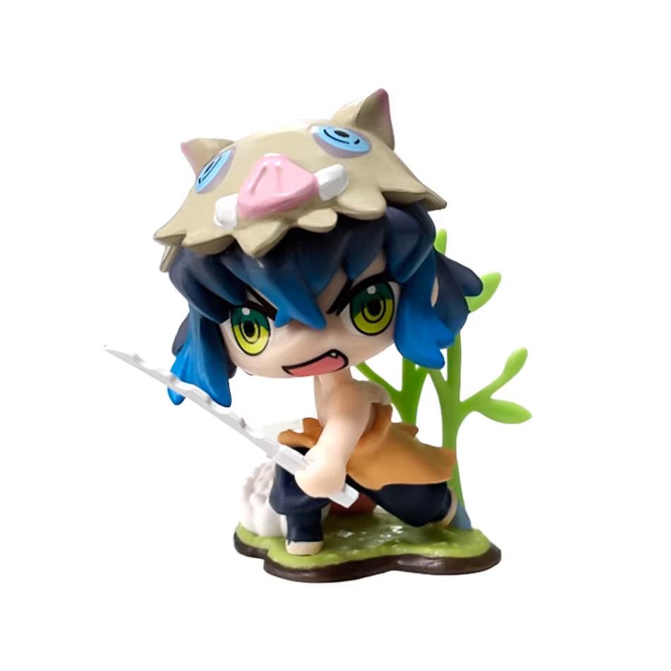 ! Anime Demon Slayer Blind Box Figure Tanjiro Kamado Nezuko cartoon PVC Model Desktop Ornament Child Christmas  New Year Gift