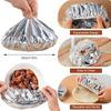 Heat Resistant Food Grade Aluminum Foil Cover with Self Sealing Edge Reusable Thermal Insulation Wrap for Food Keeping Warm