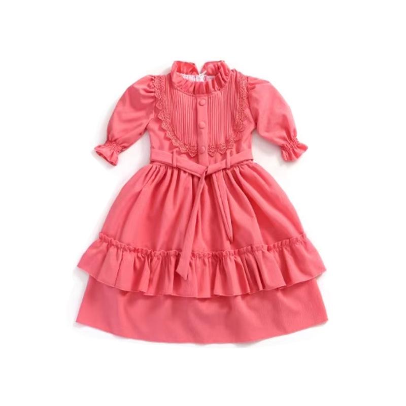 

Платье для девочек в стиле ретро, возраст 3-8 лет, платье принцессы с оборками на талии в африканском стиле 95-105 cm