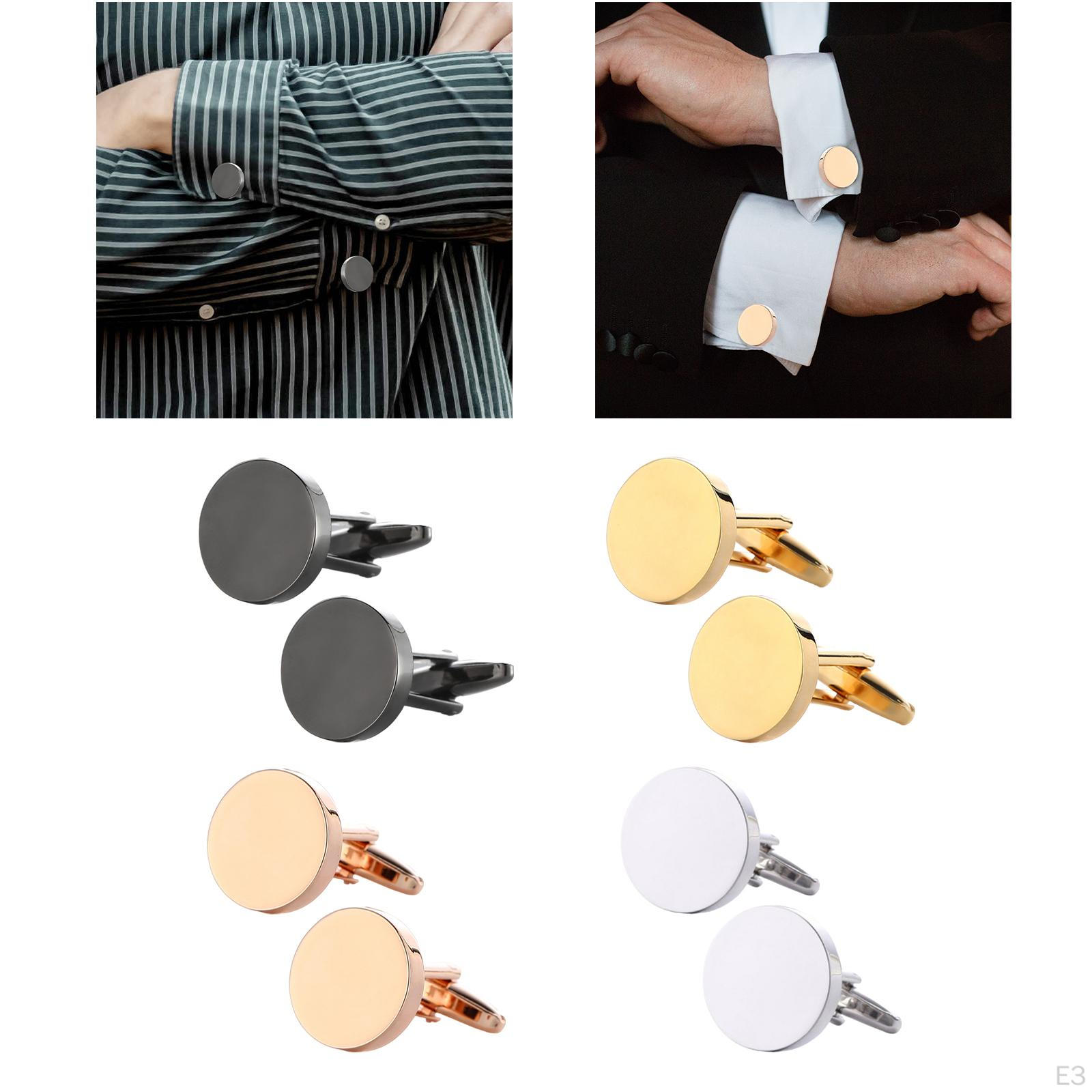 Элегантный комплект мужских запонок для особых случаев чёрный — фото 3