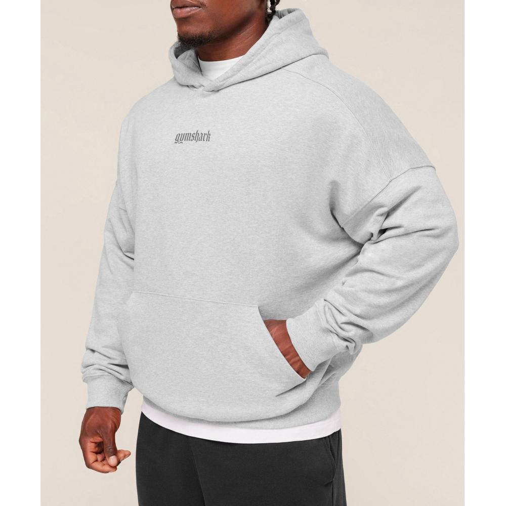 Gymshark Olde English Hoodie Bros Soft Grey Marl A3b6u Gc3c
