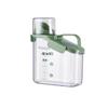 Multi-Grain Storage Canister with Measuring Cup - Sealed Plastic Container for Rice, Flour, and Grains
