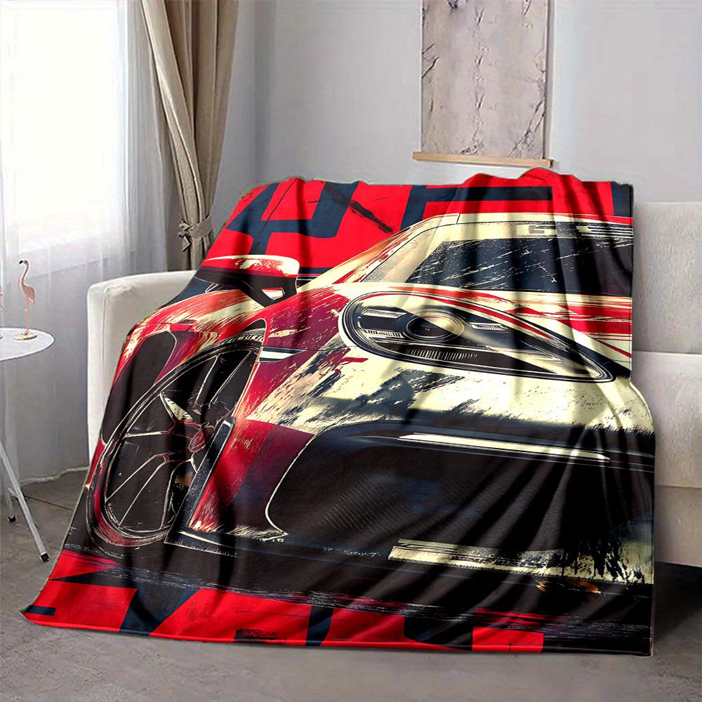 1pc Racing Car Blanket Versatile for Couch, Office Bed