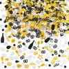 3000 Pieces Happy Birthday Number 60 Confetti - Black Gold Silver Party Decorations for Cake, Table Scatter, Anniversary (60th Style)