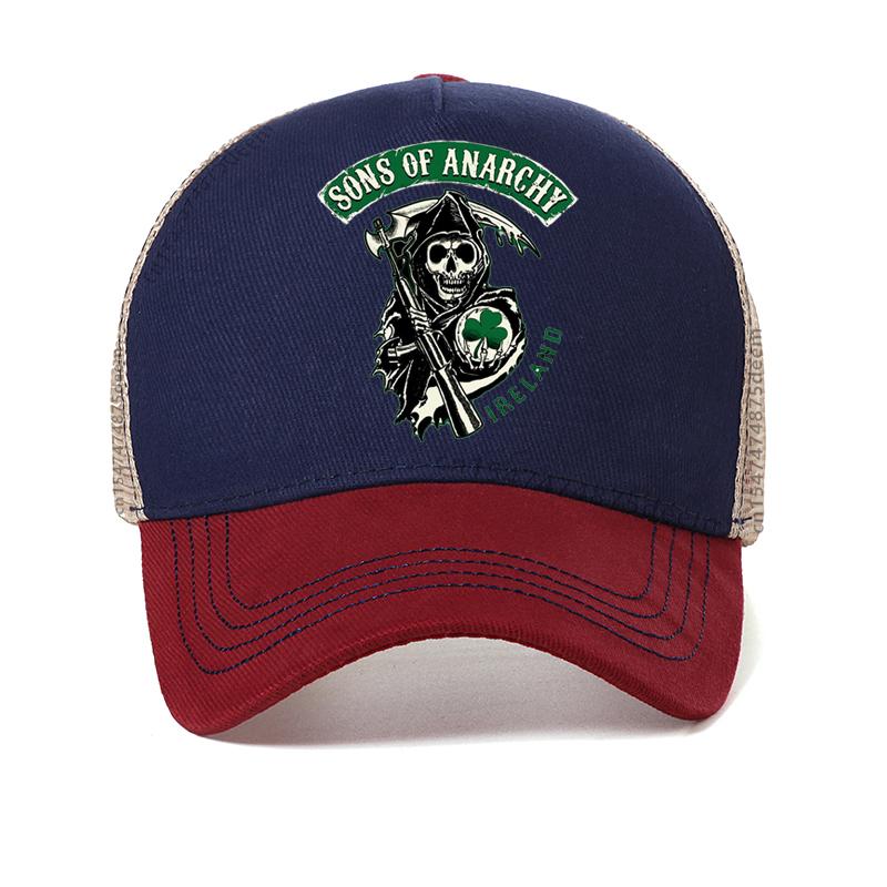 SAMCRO Baseball Cap SOA Sons of Anarchy Skull Casual Snapback Hat Fashion skull High Quality Racing Motorcycle Sport hat
