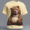 3D Printed Dog Face T Shirt Men Realistic Golden Retriever Puppy Big Eyes Graphic Tee Animal Lover Shirt Clothing