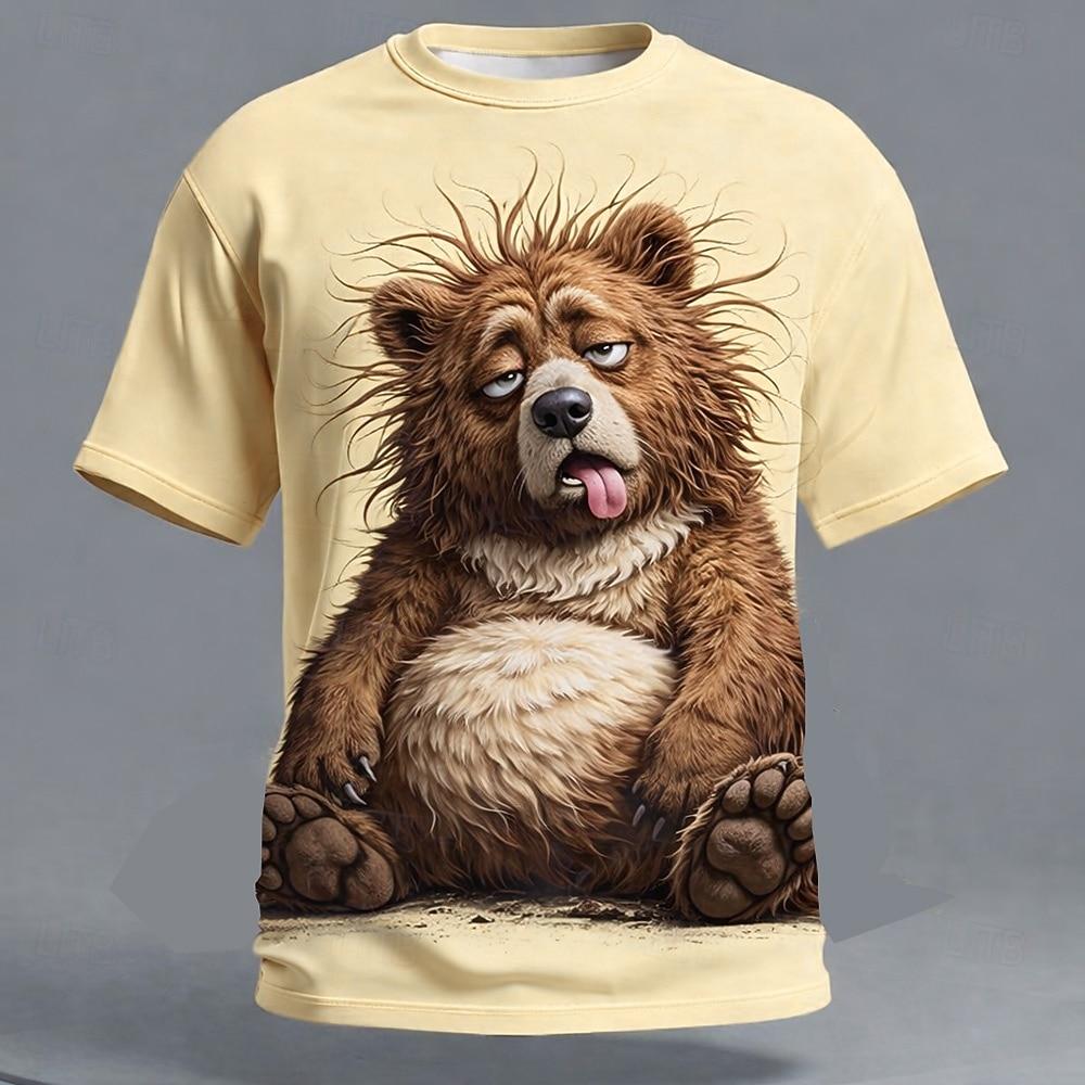 3D Printed Dog Face T Shirt Men Realistic Golden Retriever Puppy Big Eyes Graphic Tee Animal Lover Shirt Clothing