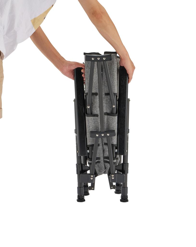 Coleman Lay Chair NX 18 Outdoor Camping Chair with Storage Case Suitable for Balcony Breathable (Heather Gray) - - Reclining, Relaxing, Portable, Use,