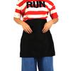 Black Half Waist Short Aprons With Pockets For Home Kitchen Pub Cafe Waiter Waitress