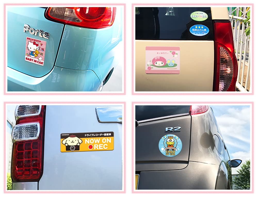 My Melody Kigurumi Bear Car Magnet Sticker Slim Type Baby Incarnation