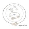 Popular European and American popular silver-plated collar bracelet set imitation pearl temperament collar