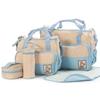 Fashionable Polka Dot 5-Piece Mommy Bag Set - Versatile, Large Capacity Shoulder Bag for Mother and Baby