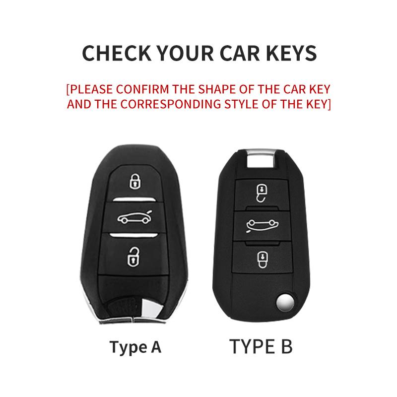 In Stock Cross-Border Factory Key Fob Covers for Peugeot 508L 4008 408X 308 5008 Suede Car Keychain Accessories