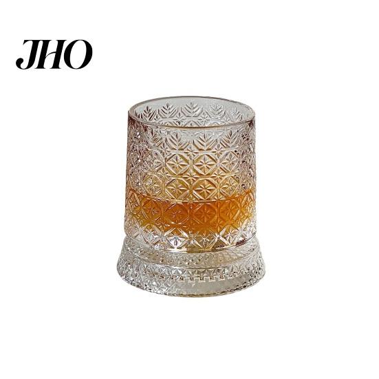 Verre à Whisky Rotatif Cadeau pour Papa, Tournant avec Lumière LED, 260ml Gravé Cadeau pour Amateur de Vin Papa Tumbler, Cadeau Fête des Pères, Compatible avec Glaçons