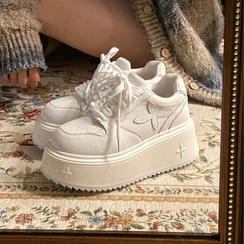 Women's Sneakers Spring Autumn Fashionable Casual Thick Soled Shoes Comfortable Platform Women