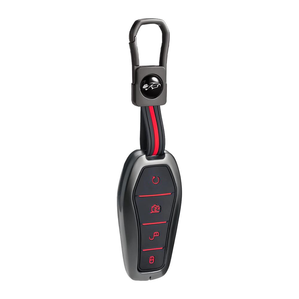 Zinc Alloy Car Key Case Cover Holder Protector Shell For Byd Qin Plusdmi Atto 3 Han Ev Dolphin Auto Interior Accessories