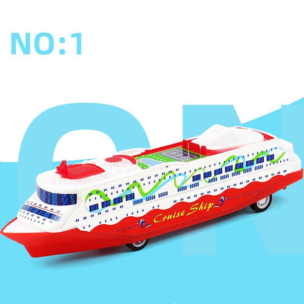 Simulation Cruise Boat Model Model Toy Pull Back Ship Novelty Sliding Steamship Children Game