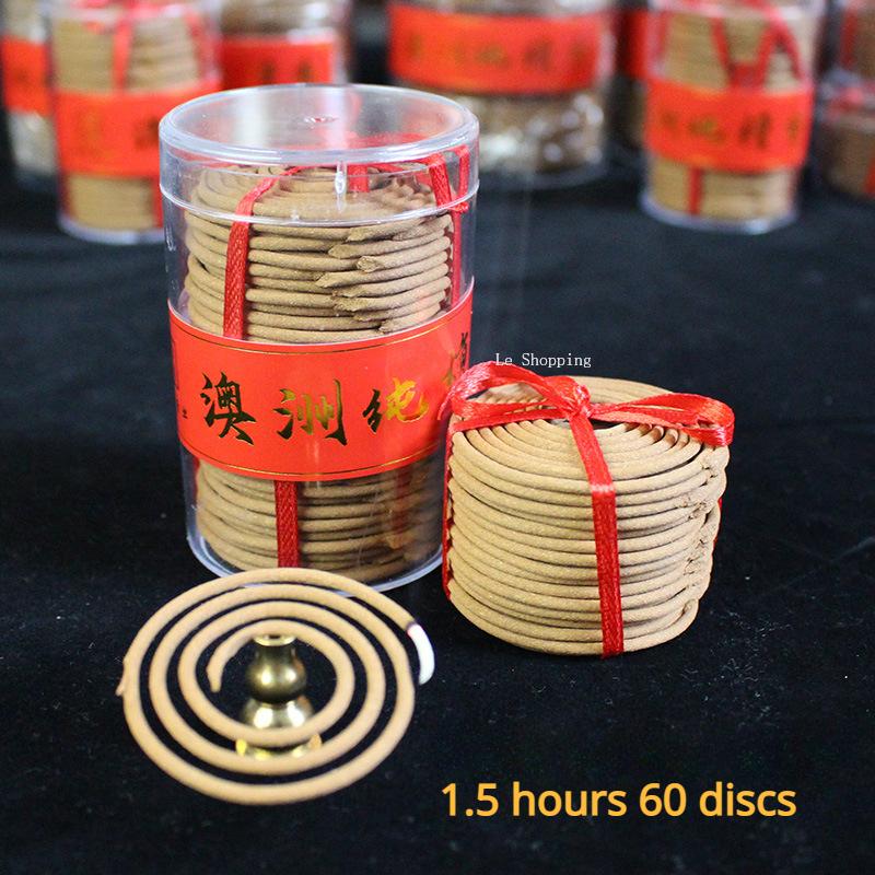 

Coil Incense Incense Australian Sandalwood Old Mountain Sandalwood Home Indoor Bedroom Office/To Purify The Air/Soothe Sleep 1.5 hours 60 discs