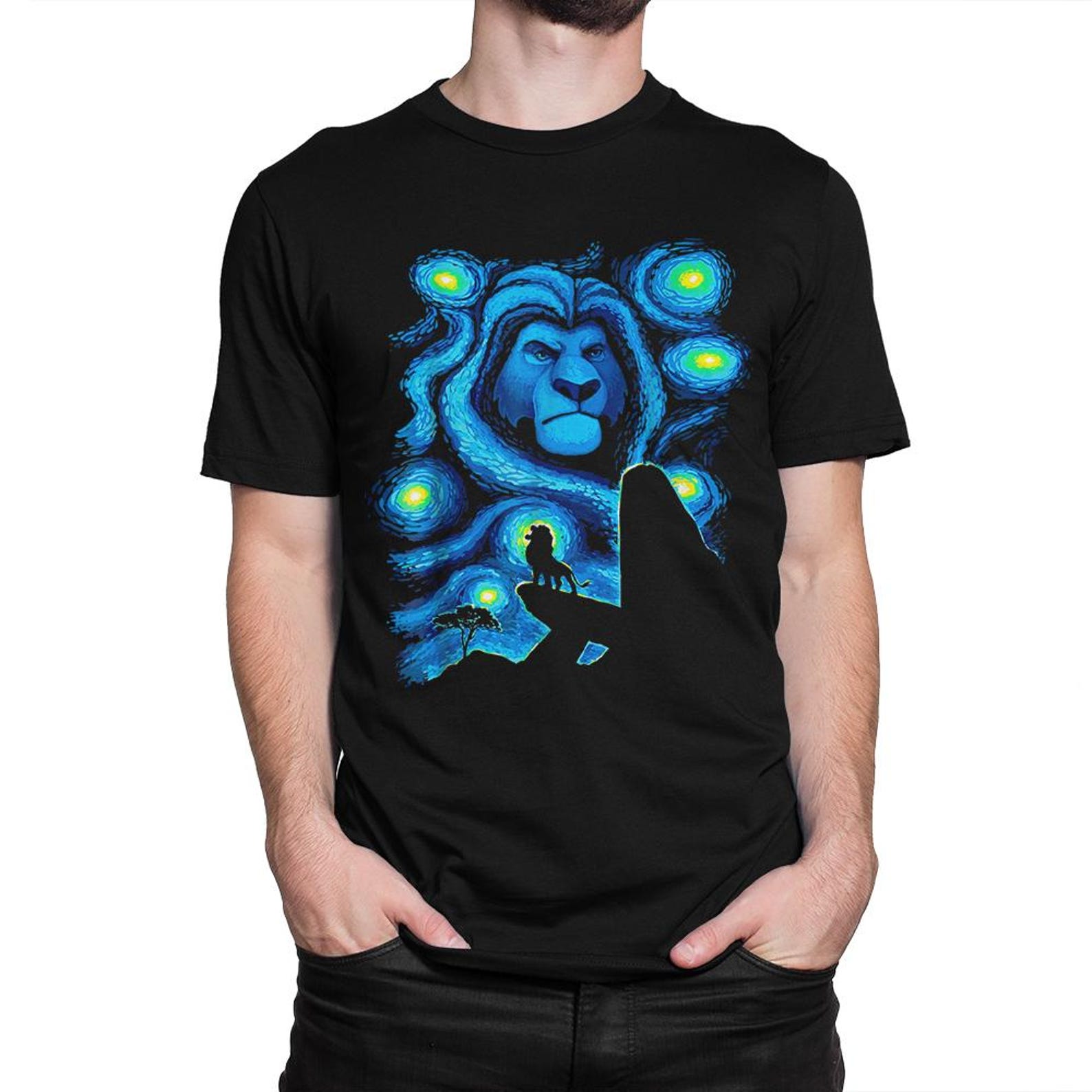 The Lion King Starry Night T-Shirt, Men s and Women s Sizes S