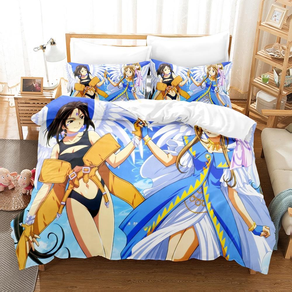 3D Print Anime Oh My Goddess Bedding Set Single Twin Full Queen King Size Bed Set Adult Kid Bedroom Duvetcover Sets Home Textile