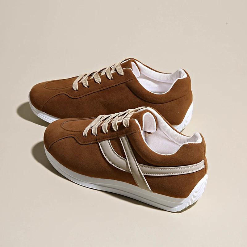 2025 Spring New Women Sneakers Comfortable Outdoor Fashion Versatile Flat Casual Sneakers Lace Up Women Sports Shoes Plus Size