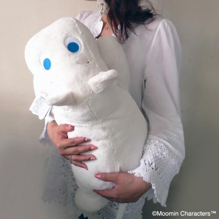 Moomin Relaxation Hugging Pillow Plush Toy, Approx. 52cm, Off-White