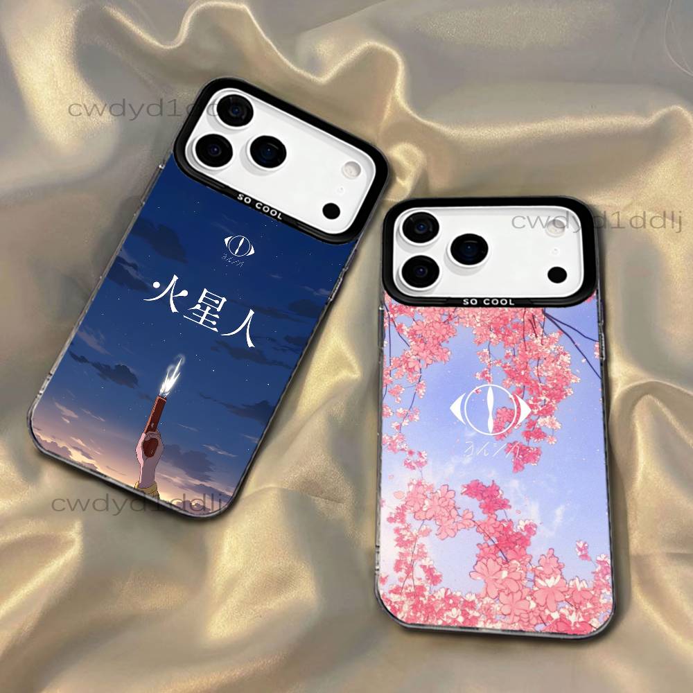 Y-Yorushika Japanese Spring Thief For iPhone 17,16,15,14,13,12,X,8,Pro,Max,Plus,SE4,Air,Mini Black IMD Matte Case