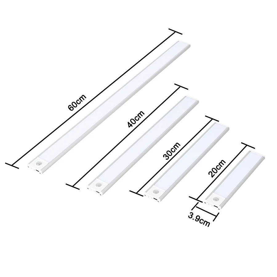 Night Light TYPE-C USB Lights Motion Sensor LED Three colors in one Lamp For Kitchen Cabinet Bedroom Wardrobe Indoor Lighting