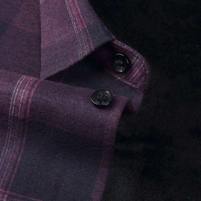 Chemise à carreaux à manches longues doublée polaire pour homme MONTAGUT
