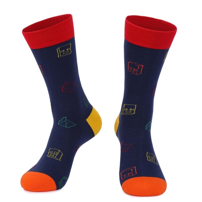 1 Pair Novelty Pattern Warm Stockings Autumn Winter Cozy Crew Socks Warm Socks Cotton Middle Tube Socks Men Women Gifts