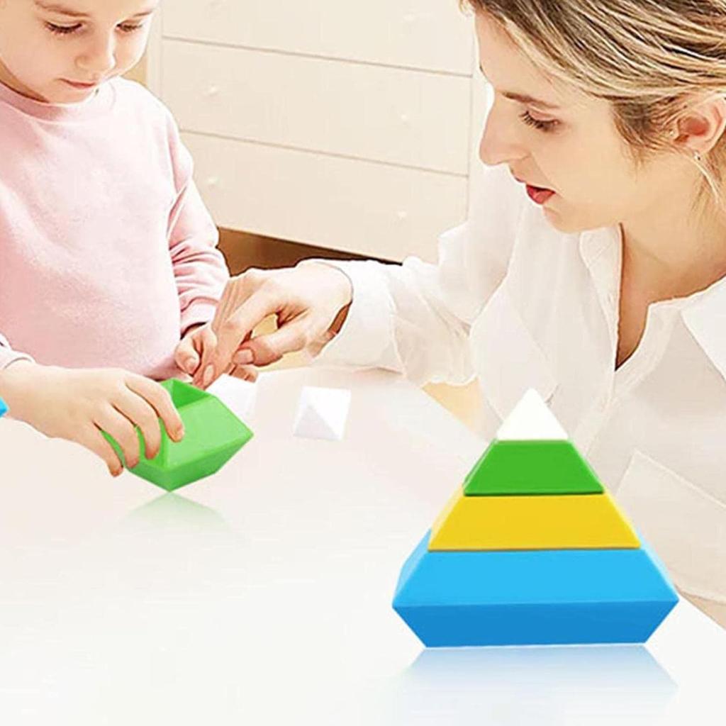 30 45 Pieces 60 15 Pyramid Building Block Blocks Toys 3d Educational Toy Stacking Blocks Creative Montessori Toy For Children Aged 1 2 3 4 5 Years