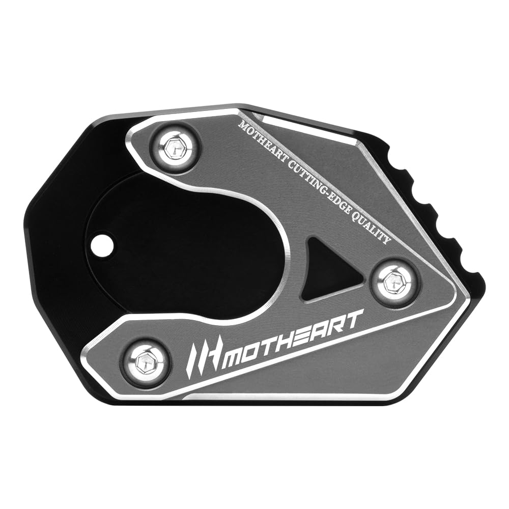 MotHeartCNC Motorcycle Side Stand Foot Enlarger Compatible with Ninja500/ZX4R/Z500 24-25 серый