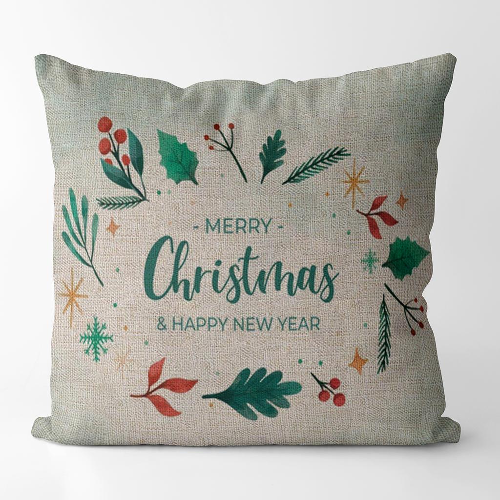 Christmas Cushion Cover Merry Christmas Decorations For Home Xmas Elk Noel Cristmas Ornaments New Year Gifts