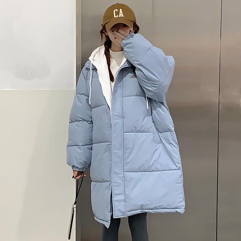 Korean Mid-length Jacket Warm Down Padded Jacket 2025 Women's Loose Ins Student Casual Thickened Padded Jacket