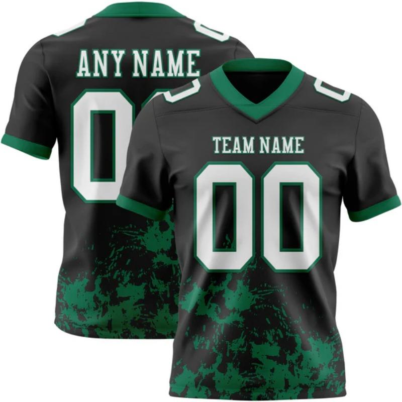 Custom Graffiti Style American Football Jersey Personalized Diy Team Name Number V Neck Breathable Sport Uniform For Men Women