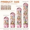 Doll Storage Box With Light Toys Organization Plush Toy Storage Tube Transparent Plastic Stuffed Storage Barrel Organizer Gifts