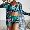 New 2026 Swimsuits Print Tankini Sets Female Swimwear Push Up For Beach Wear Three-Piece Bathing Suits Pool Women Swimming Suit