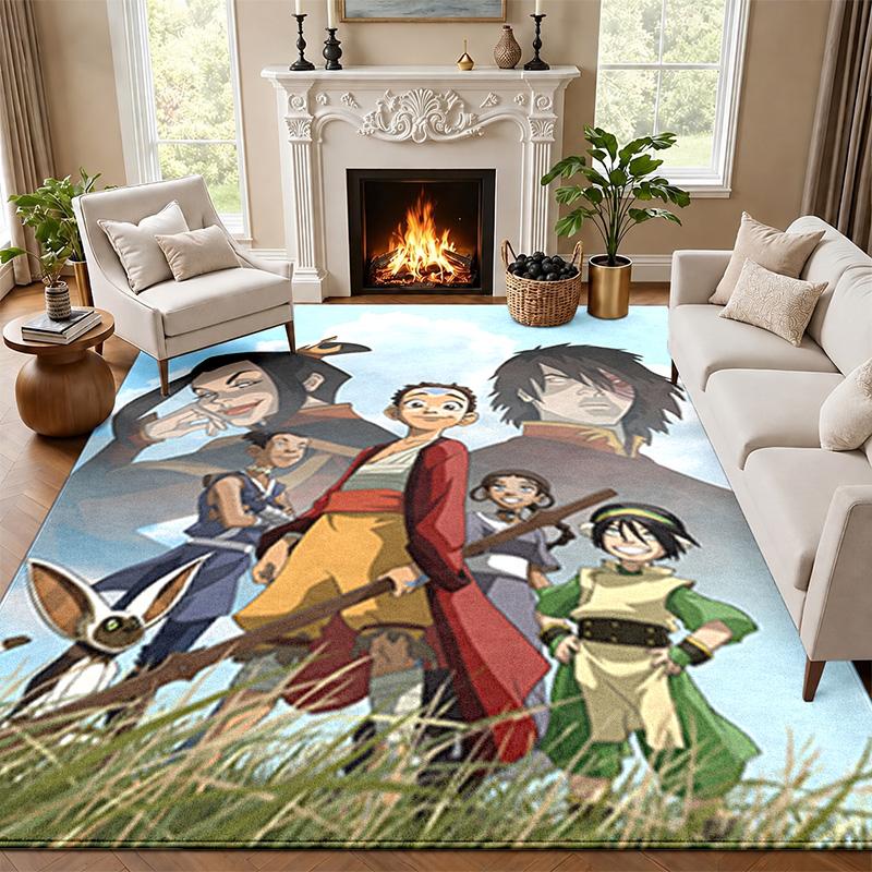 Avatar The Last Airbender Carpet Door Mat for Living Room or Bedroom Protective Mat Under Chair Office Decoration Christmas Gift Birthday Present