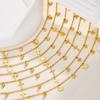 Vnox Gold Color Charm Female Chain Anklet Stainless Steel Cross Crown Star Pendant Barefoot Bracelet Women Beach Jewelry Summer
