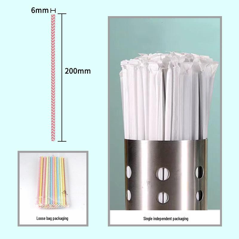 Corrugated Biodegradable Colored Paper Straws - Eco-Friendly, Food Grade, Perfect for Beverages, Juice, or Tea Bars