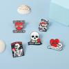 Male Heart-shape Ghost Korean Style Brooch Halloween Enamel Pins Clothes Decor Women Scarf Pins