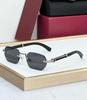 Kajia Wooden Frameless Polygonal Fashion Sunglasses Anti-UV CT0362S