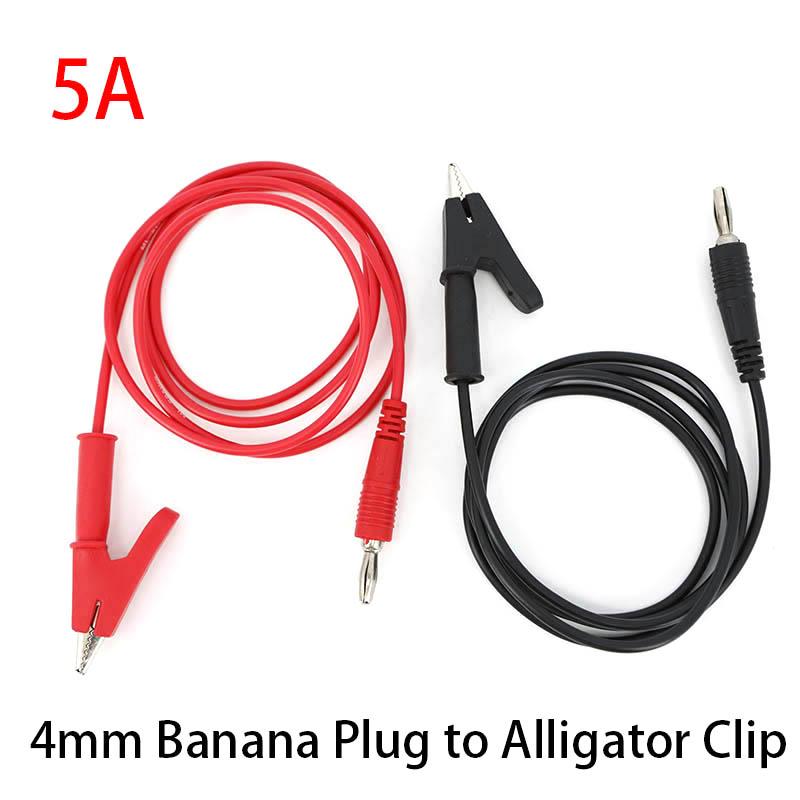 4mm Dual Head Banana Plug To Crocodile Alligator Clips To Alligator Clips Electrical Test Lead Cable Connector Multimeter