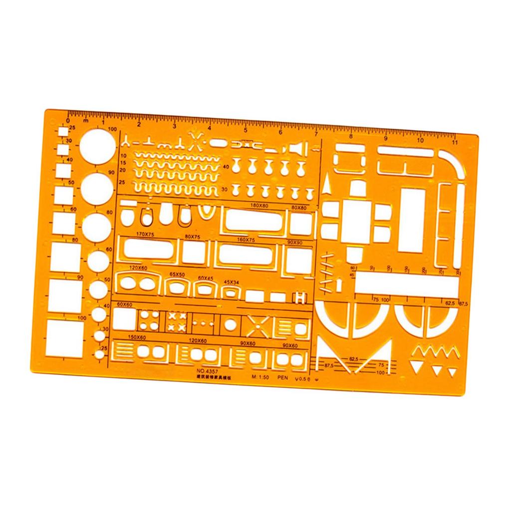 Architectural Templates Stencil Drafting Tools Ruler Building House