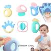 Baby 6pcs Silicone Rattle Set Infant Food Shaped Molar Stick Teething Toys Chew