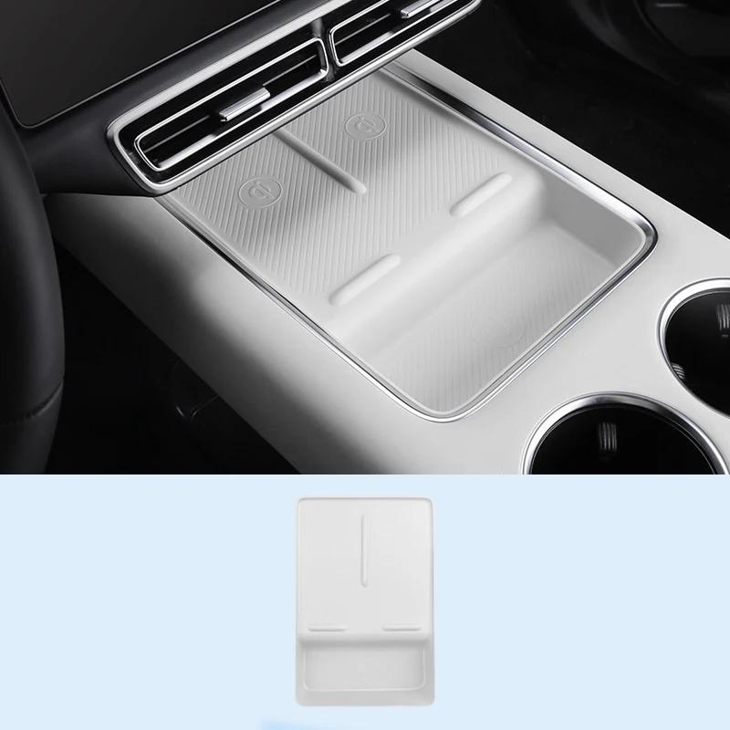 

For Li Lixiang L7 L8 L9 2025 2025 2025 Car Wireless Silicone Padding Water Cup Holder Storage Box Anti slip Pad Accessories белый