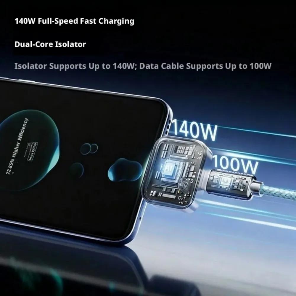 140W Uniwersalny Adapter Ładowarki z Automatycznym Odłączaniem Do Bezpiecznego Ładowania Nocnego Inteligentne Automatyczne Zatrzymanie Ładowania Pełne Naładowanie Samoczynne Wyłączenie