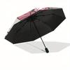 Hello Kitty,Bow Automatic Folding Umbrella-Simple 8-Rib Design, Bright Cartoon Pattern, Durable Iron Frame, Suitable For Travel, Outdoor, Be