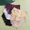 Braguitas Florales de Encaje para Mujer Sexy Ropa Interior Transparente Tallas Grandes Calzoncillos Femeninos Sin Costuras Lencería Calada S-XXL